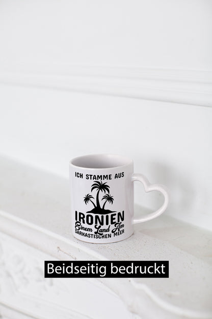 Ich stamme aus Ironien lustig Humor Geschenkidee Geschenk Tasse