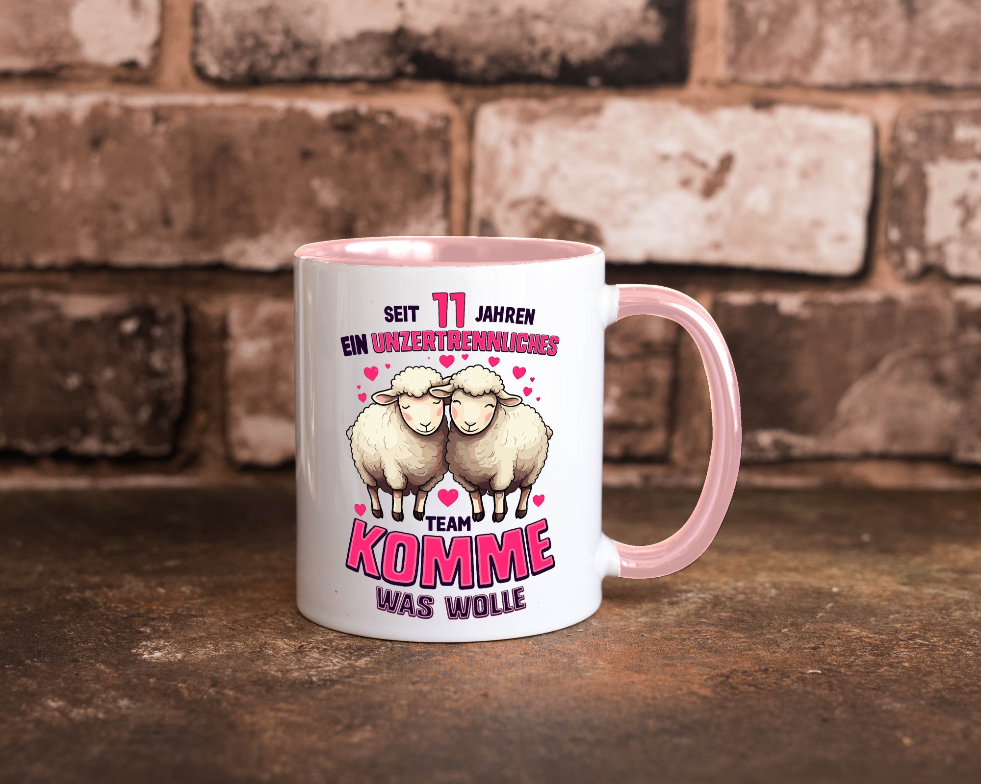 11 Jahre Verheiratet | ein Team Ehepaar v2 Humor Geschenkidee Tasse
