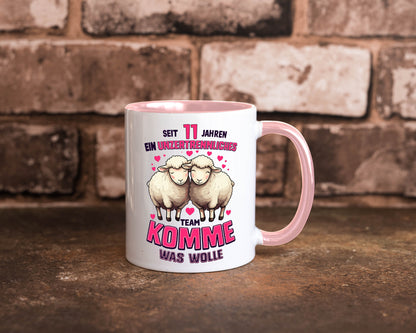11 Jahre Verheiratet | ein Team Ehepaar v2 Humor Geschenkidee Tasse