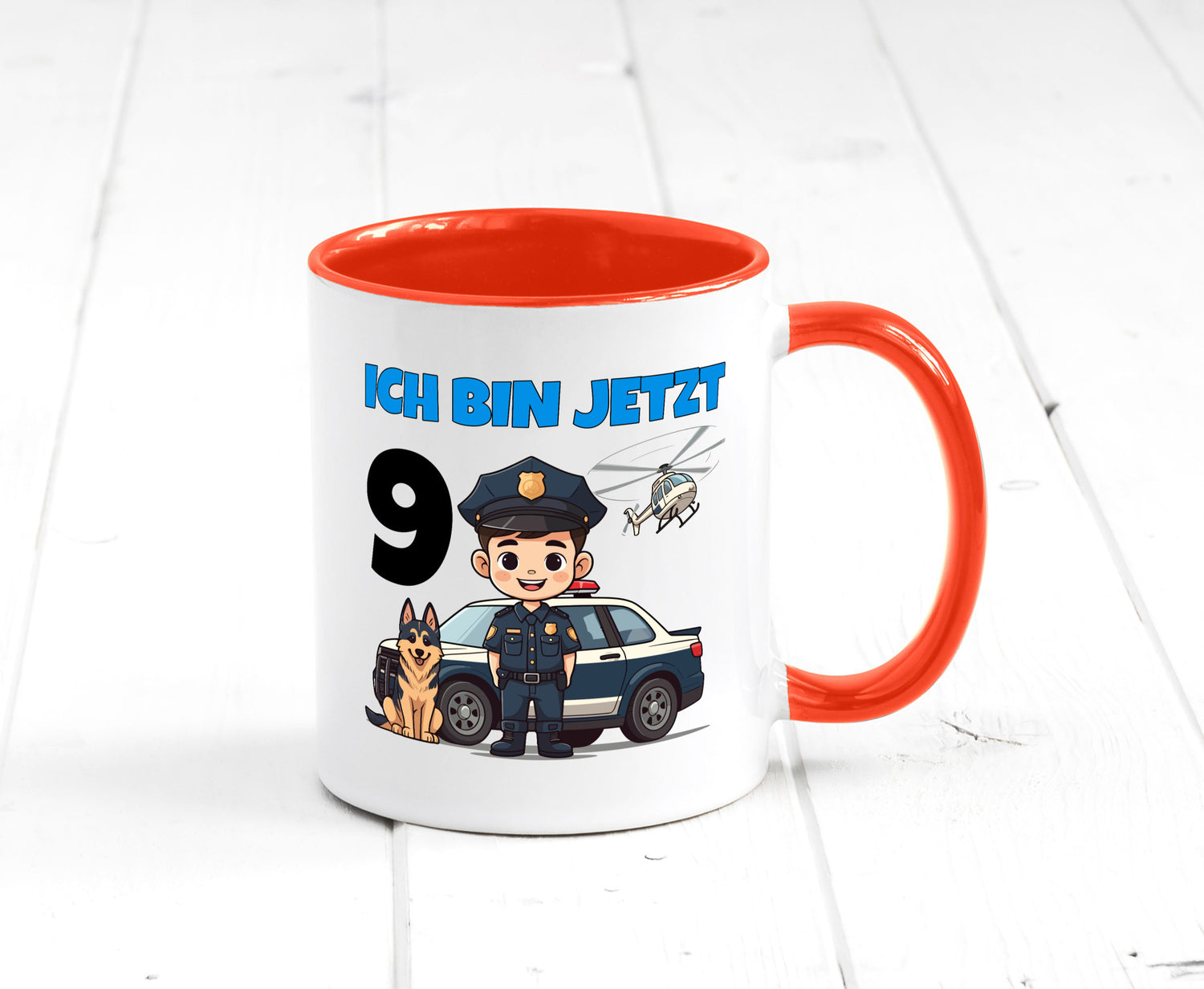 9. Geburtstag | 9 Jahre Polizei Kind Polizeiauto lustig Geschenkidee Geschenk