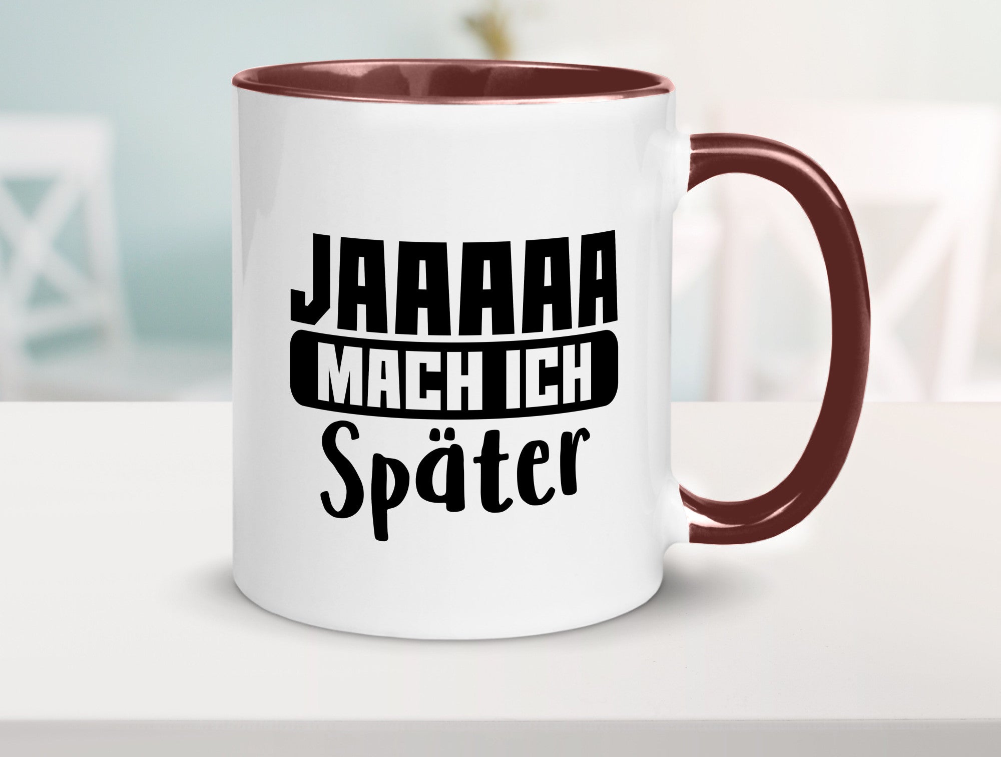 Mach ich später | Teenager lustiger Spruch Aufschieben Humor Geschenkidee Tasse