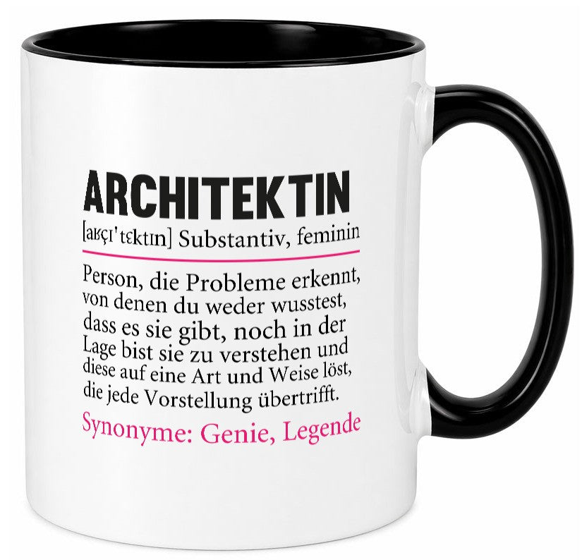 Architektin | witziger Spruch Architektur Büro Humor Arbeit Kollegen Tasse
