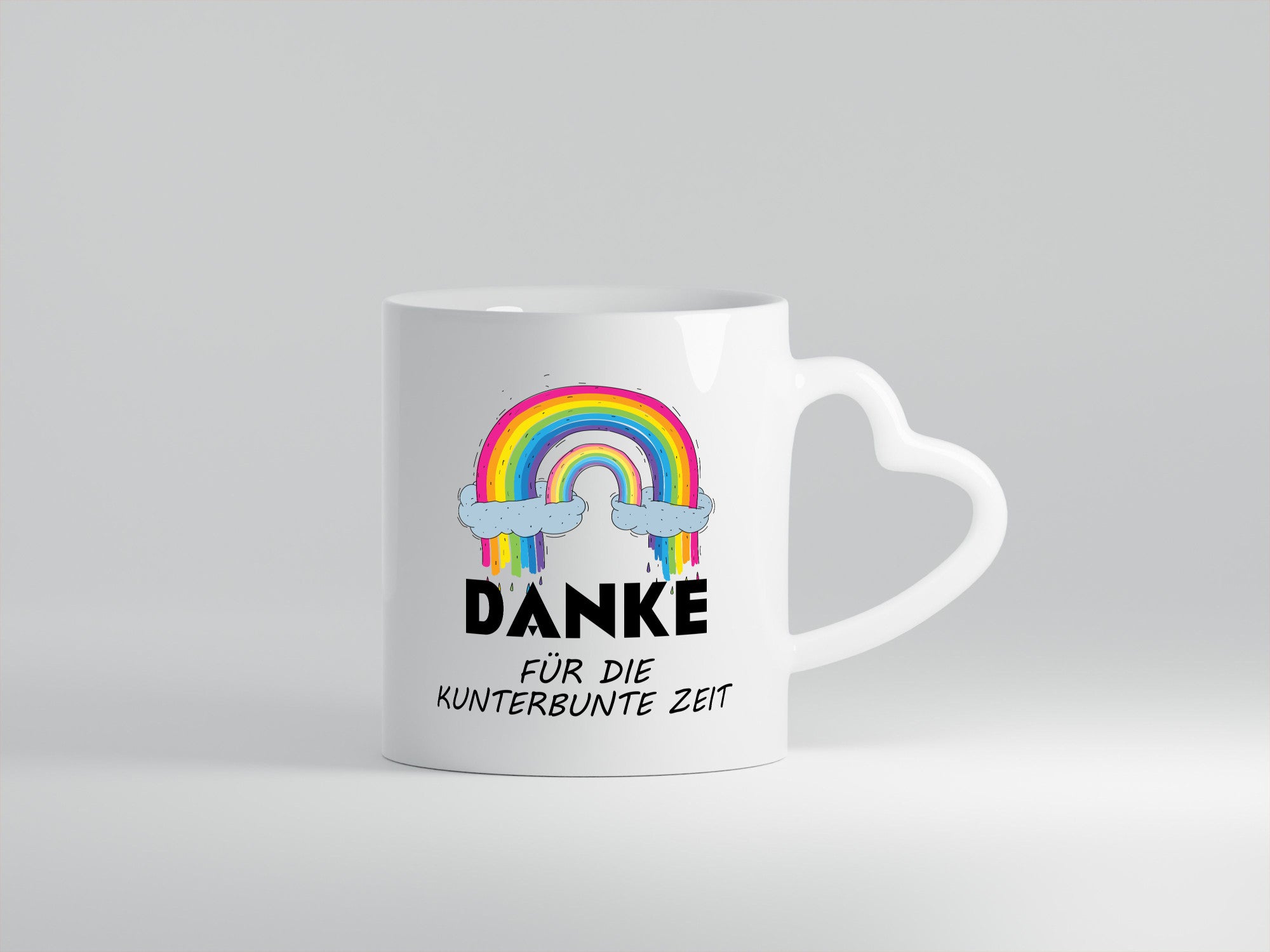 Danke für die Kunderbunte Zeit | Regenbogen lustiger Spruch Geschenk Humor