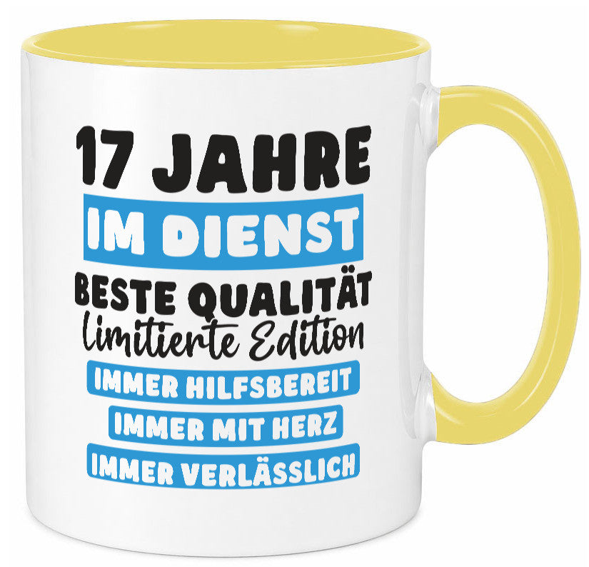 17 Jahre im Dienst | Jubiläum Arbeit v6 Humor Kollegen Büro Geschenkidee Tasse