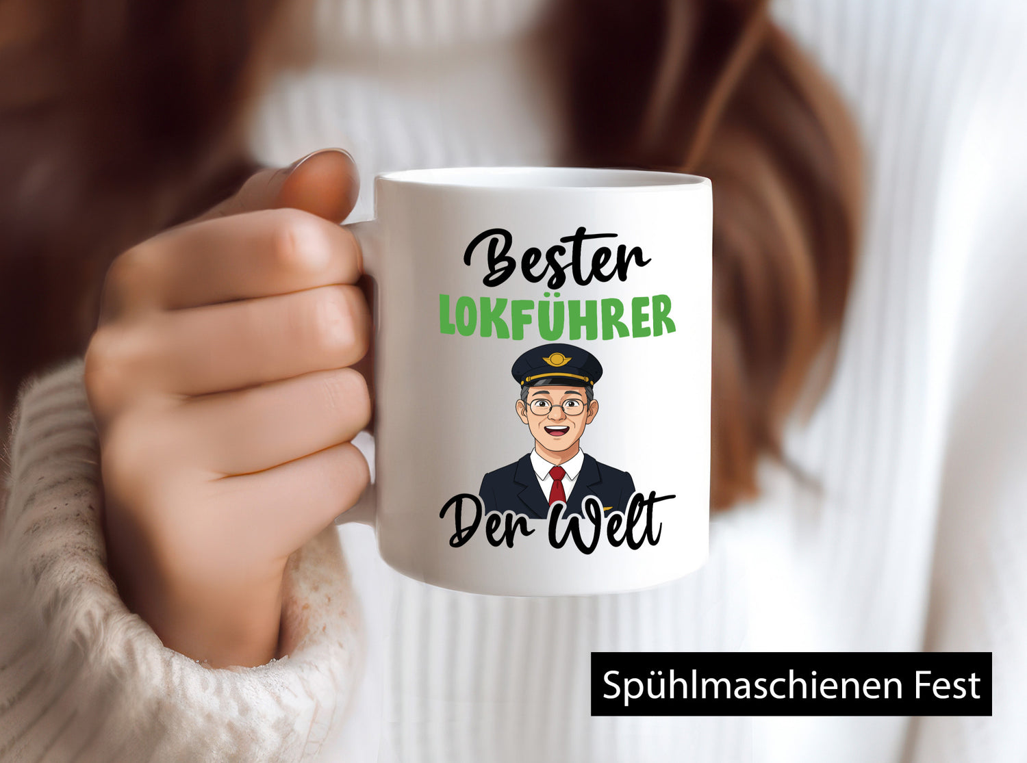 Bester Lokführer | Zug Beruf v2 Geschenkidee Arbeit Kollegen Büro Humor Tasse