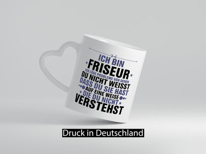 Löse Probleme: Friseur | Frisör Geschenkidee Humor Tasse