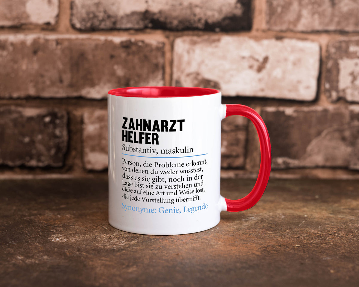 Zahnarzthelfer | Spruch Humor Zahnmedizin Geschenkidee Tasse