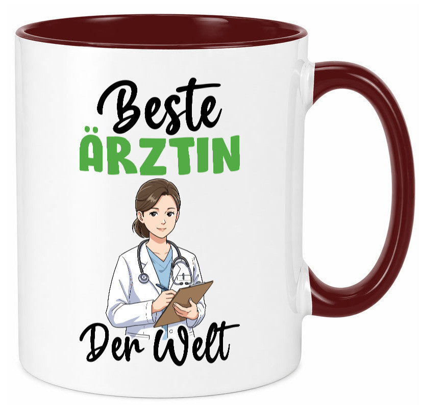 Beste Ärztin | Medizin Doktorin Fachärztin v2 Humor Geschenkidee Tasse