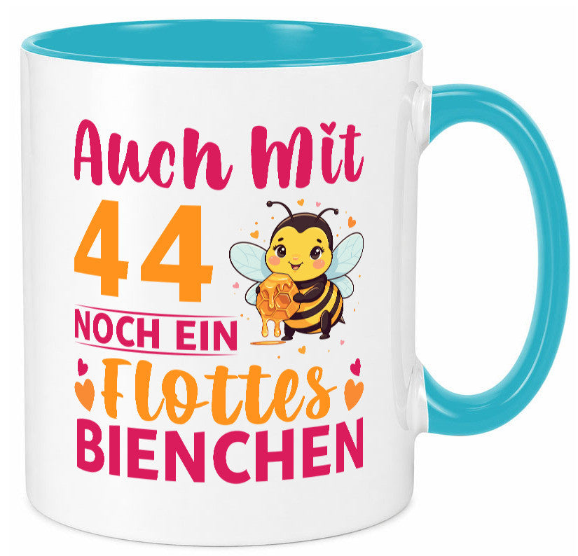 44. Geburtstag | Flottes Bienchen 44 Jahre Geschenkidee Humor Tasse