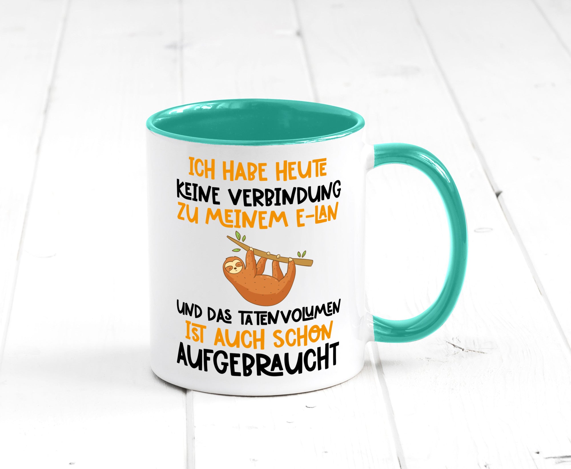 Tatenvolumen aufgebraucht | Spruch Humor Faultier Tierliebhaber Geschenkidee