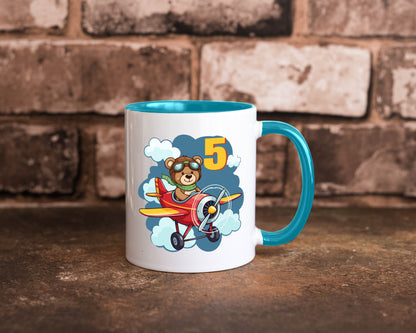 5. Geburtstag | 5 Jahre Kinder Pilot Flugzeug Geschenkidee Humor Tasse