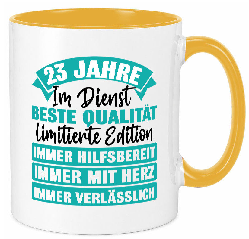 23 Jahre im Dienst | Jubiläum Arbeit Geschenkidee Kollegen Büro Humor Tasse
