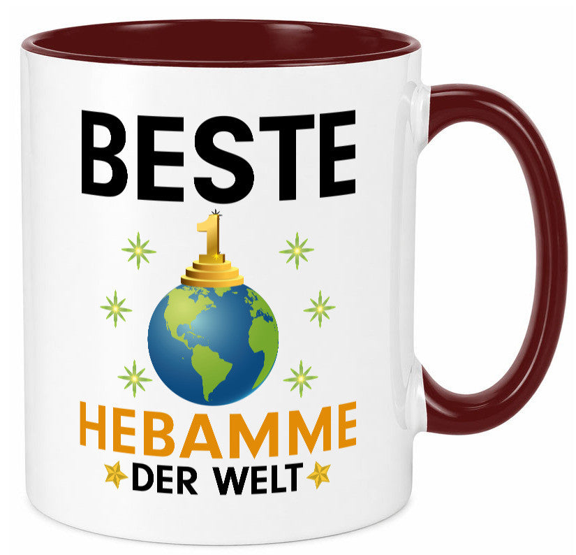 Welt Beste Hebamme | Geburtshilfe Geschenk Humor Geschenkidee lustiger Spruch Tasse