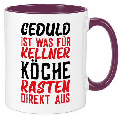 Köche rasten aus | Kellner Geduld Küchenchef Restaurant Geschenk Arbeit Tasse