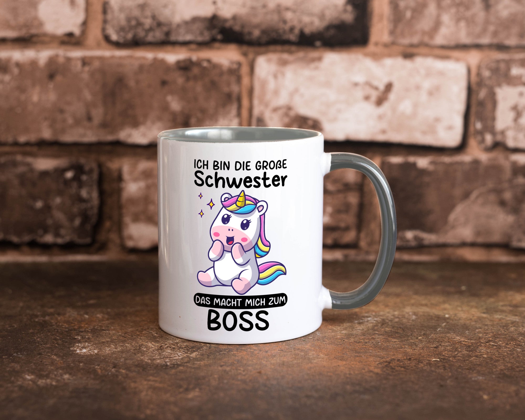 Große schwester macht mich zum Boss | Einhorn Geschwister lustiger Spruch