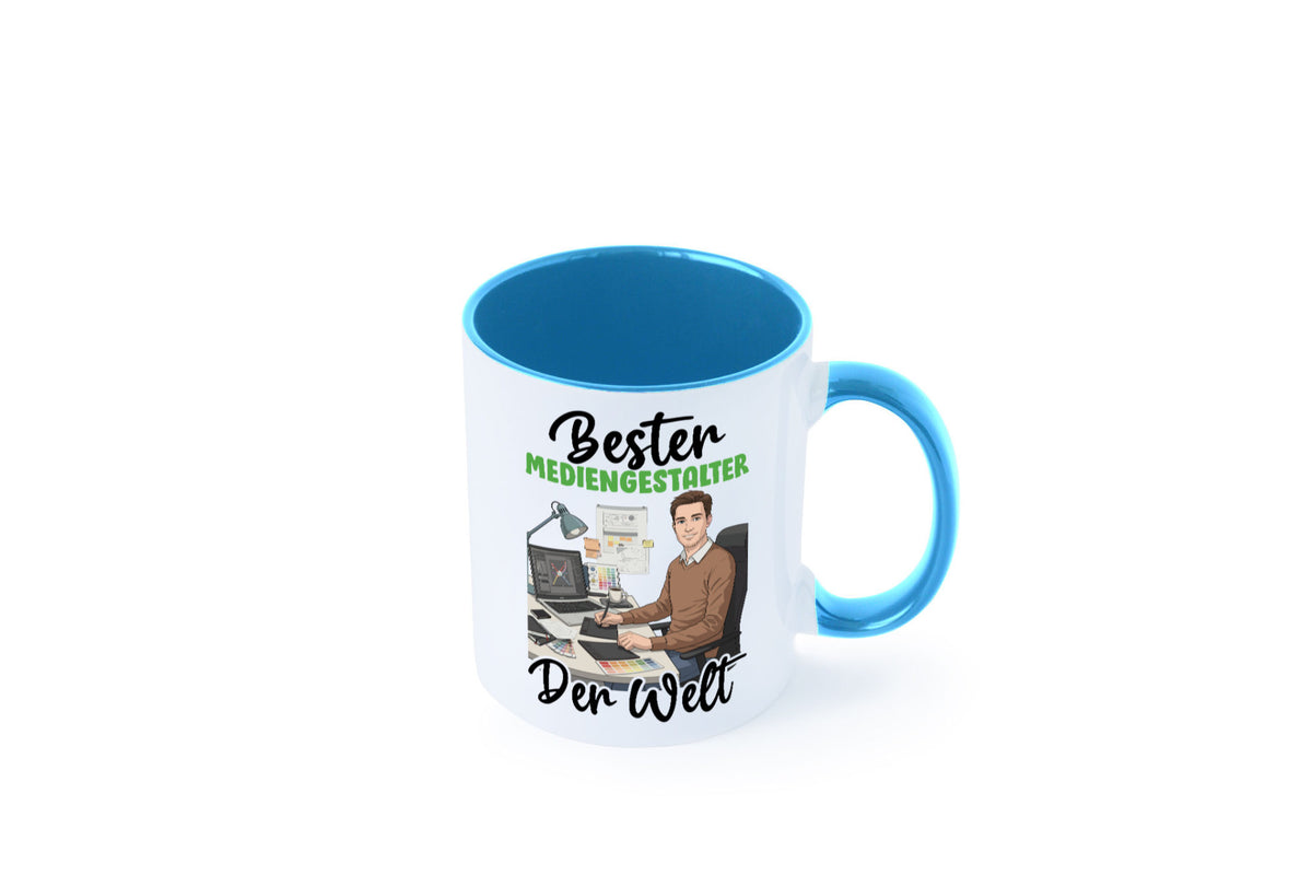 Bester Mediengestalter | Medien v2 Geschenk Humor Geschenkidee lustiger Spruch Tasse