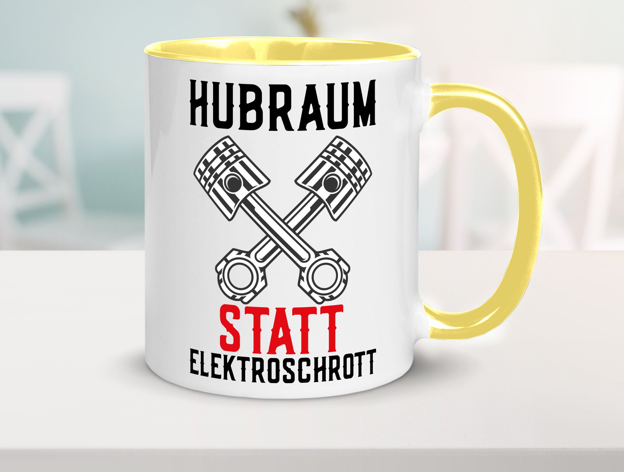 Hubraum statt Elektroschrott | Autofan Verbrennungsmotor Geschenk Humor