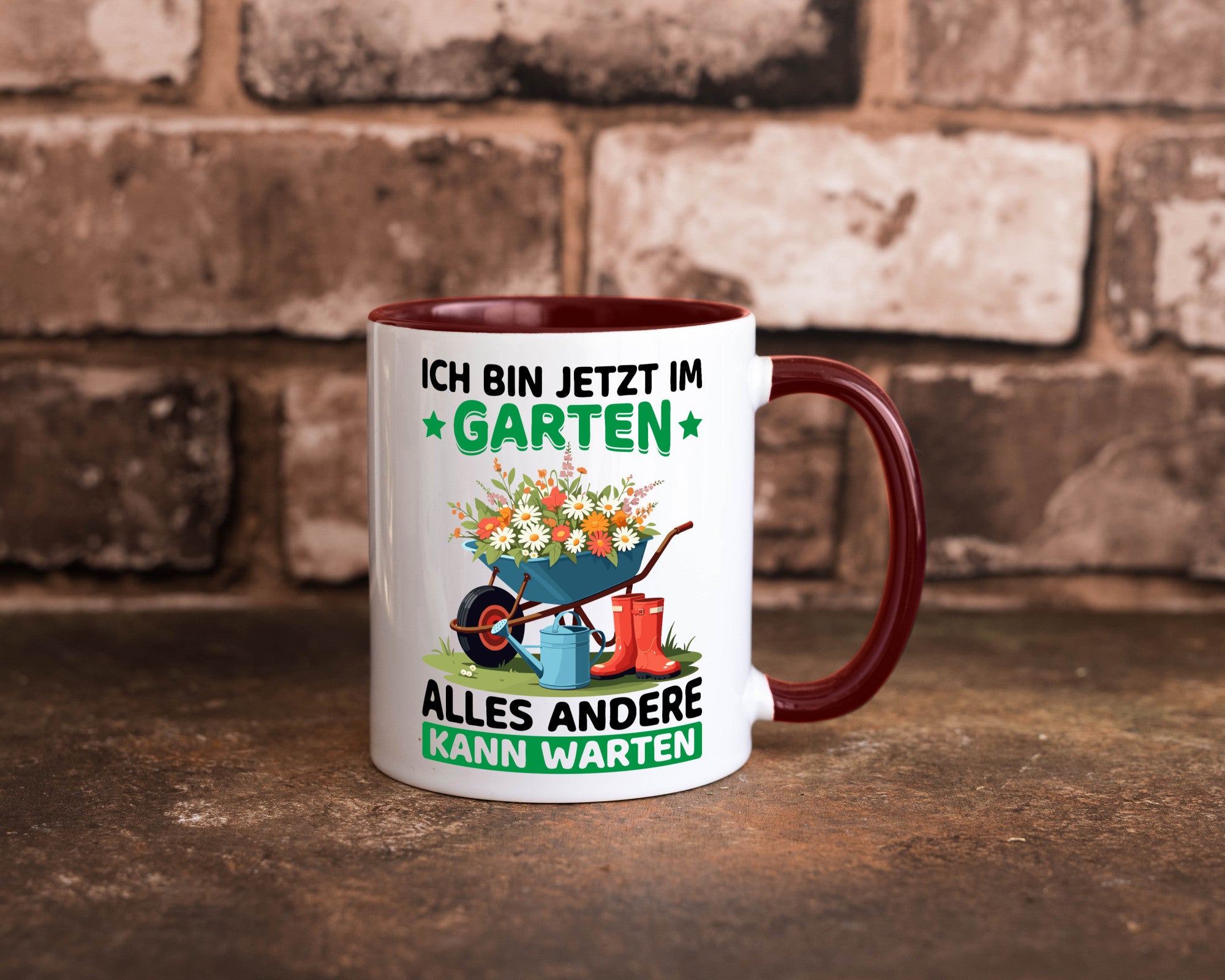 Im Garten alles andere kann warten | Gärtner Gartenarbeit Geschenk Arbeit