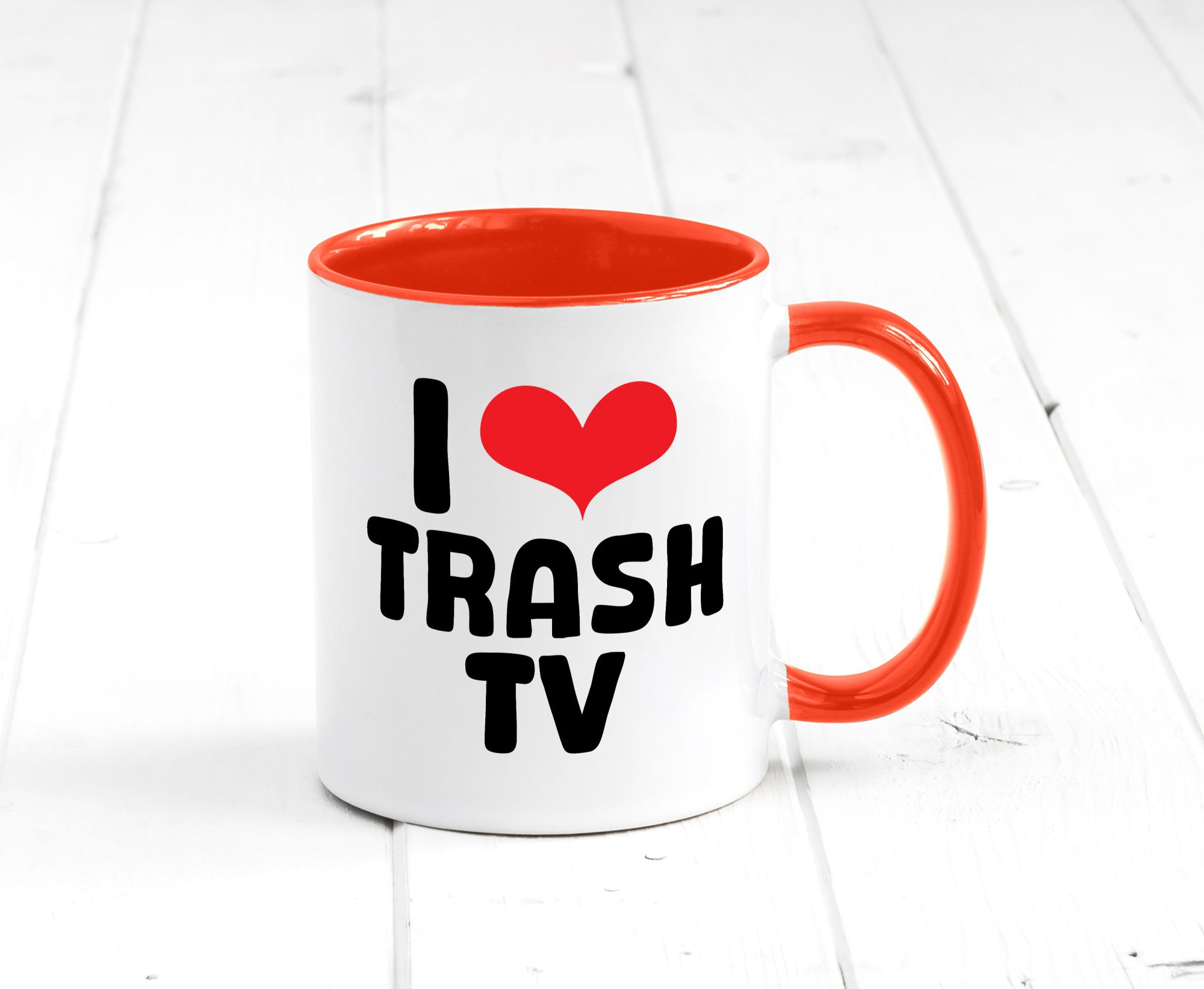 I love Trash TV | v2 lustig Humor Geschenkidee Geschenk Tasse