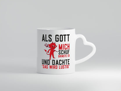 Als Gott mich Schuh | Das wird Lustig Teufel Geschenk Humor Geschenkidee