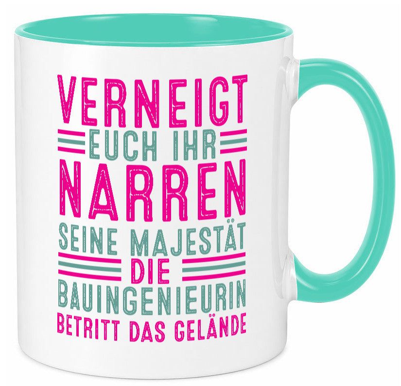 Verneigt euch: Bauingenieurin | Ingenieurin Geschenkidee Humor Tasse