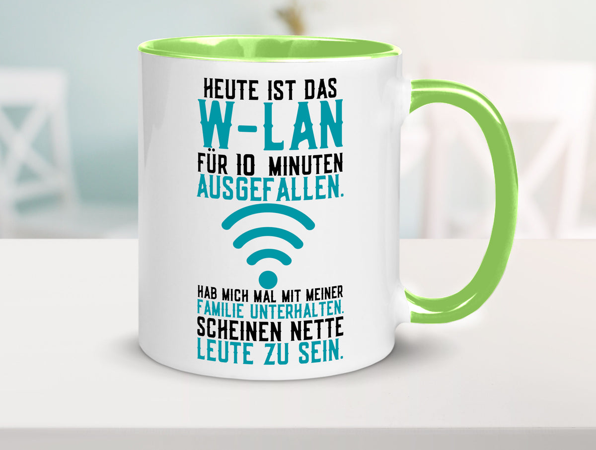10 Minuten W-Lan Ausfall | Nerd Computer PC Gamer lustig Humor Geschenkidee Tasse