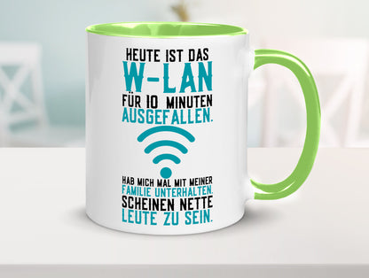 10 Minuten W-Lan Ausfall | Nerd Computer PC Gamer lustig Humor Geschenkidee Tasse