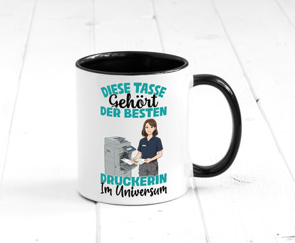 Im Universum: Druckerin | Druckerei Print Medien Geschenk Humor Geschenkidee Tasse
