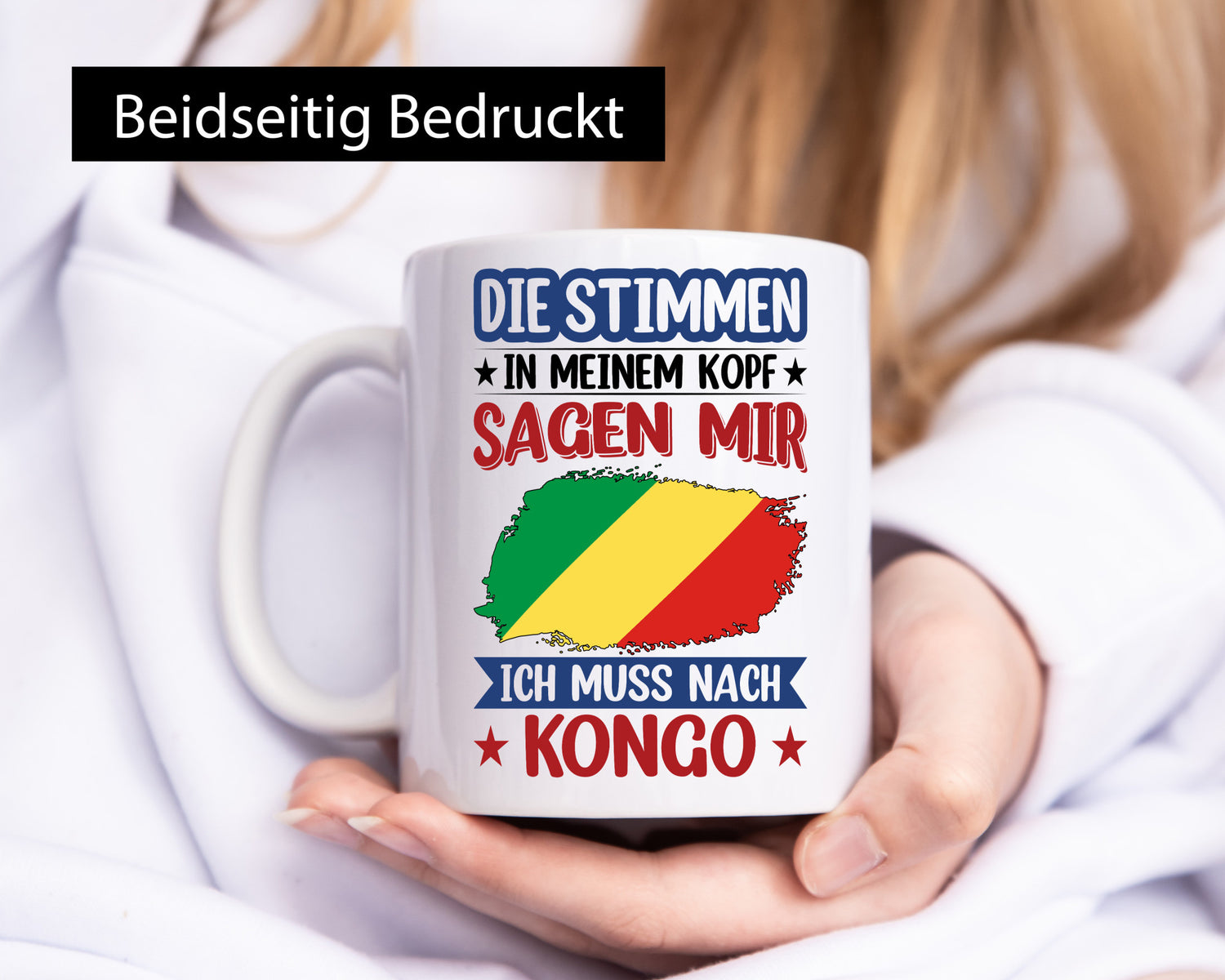 Kongo | Urlaub Stimmen in meinem Kopf Traumland Humor Geschenkidee Tasse