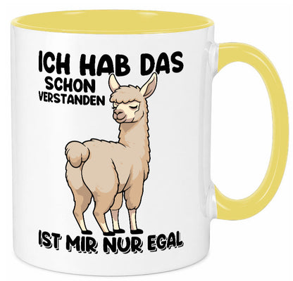 Hab ich verstanden ist mir nur egal | Lama Alpaka Geschenk Humor Geschenkidee Tasse