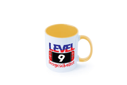 Level 9 Freigeschaltet | 9. Geburtstag Zocker Gamer Humor Geschenkidee Tasse