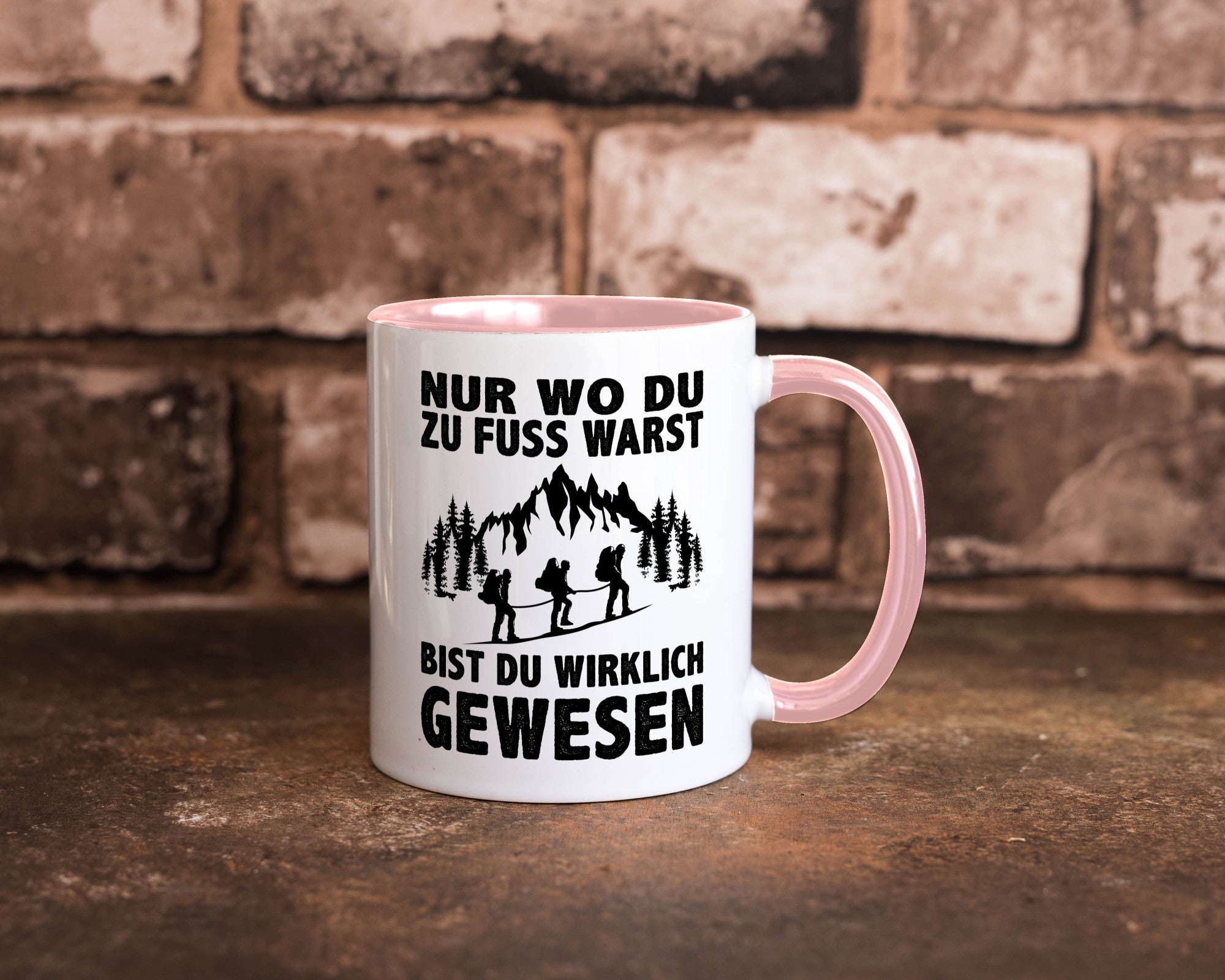 Wo du zu Fuss warst, bist gewesen | Wanderer Berge lustiger Spruch Geschenk