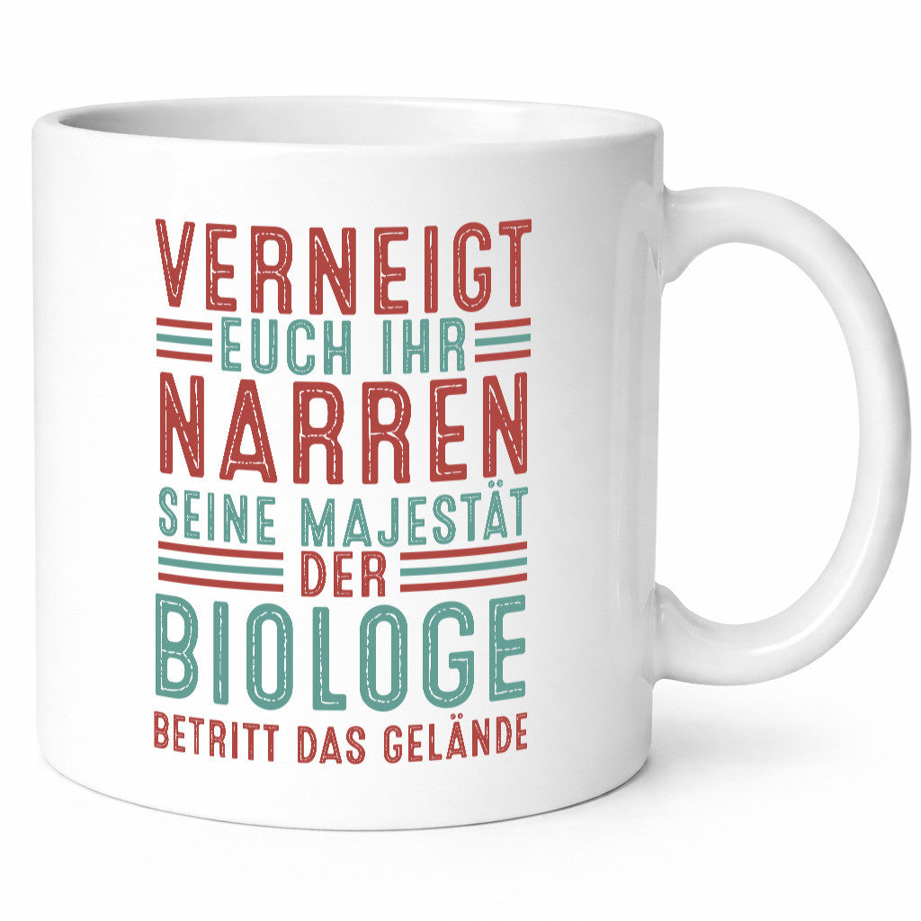 Verneigt euch: Biologe | Biologie Naturforscher Geschenkidee Humor Tasse