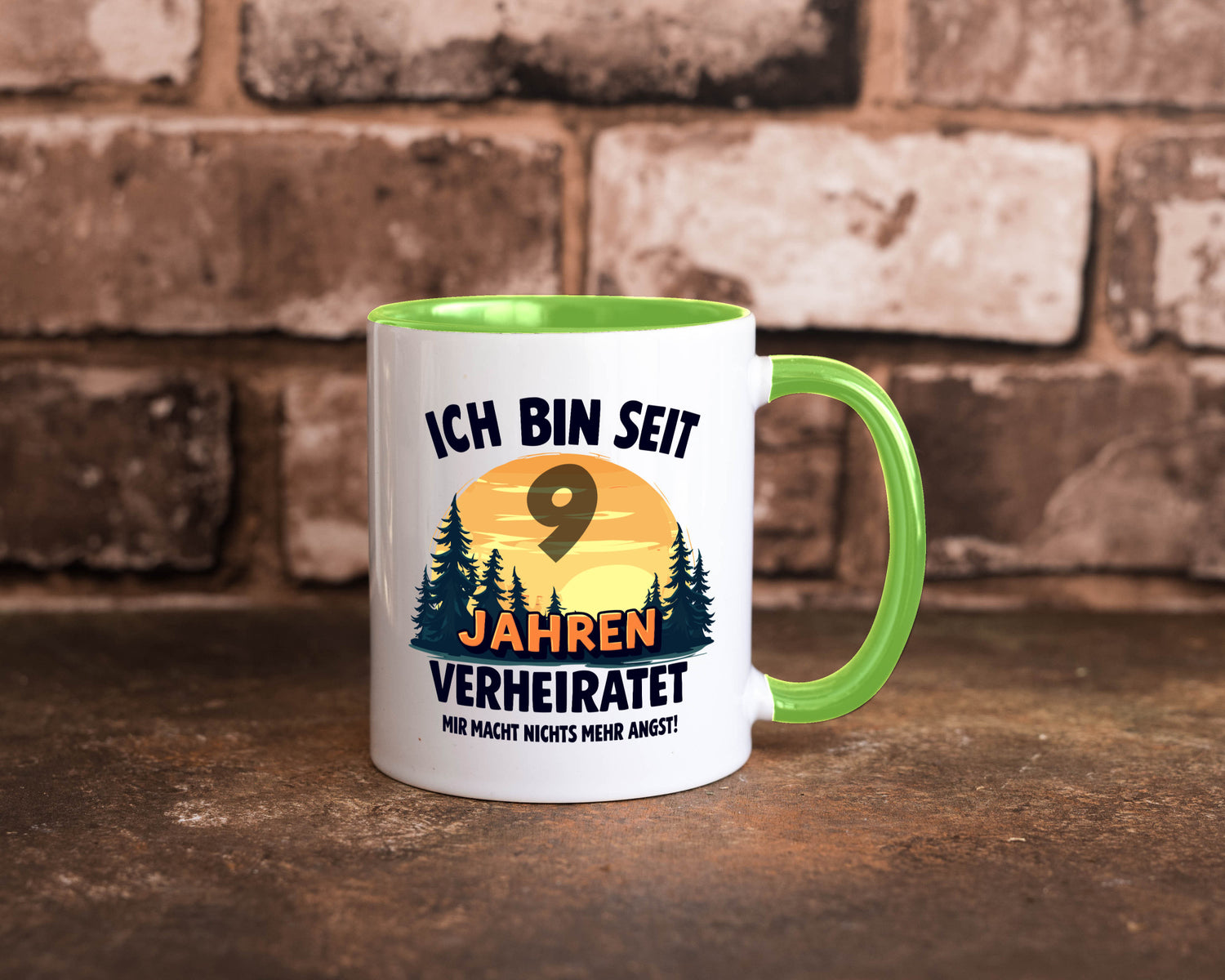 Ich bin Verheiratet | 9. Hochzeitstag Ehepaar v2 Geschenkidee Humor Tasse