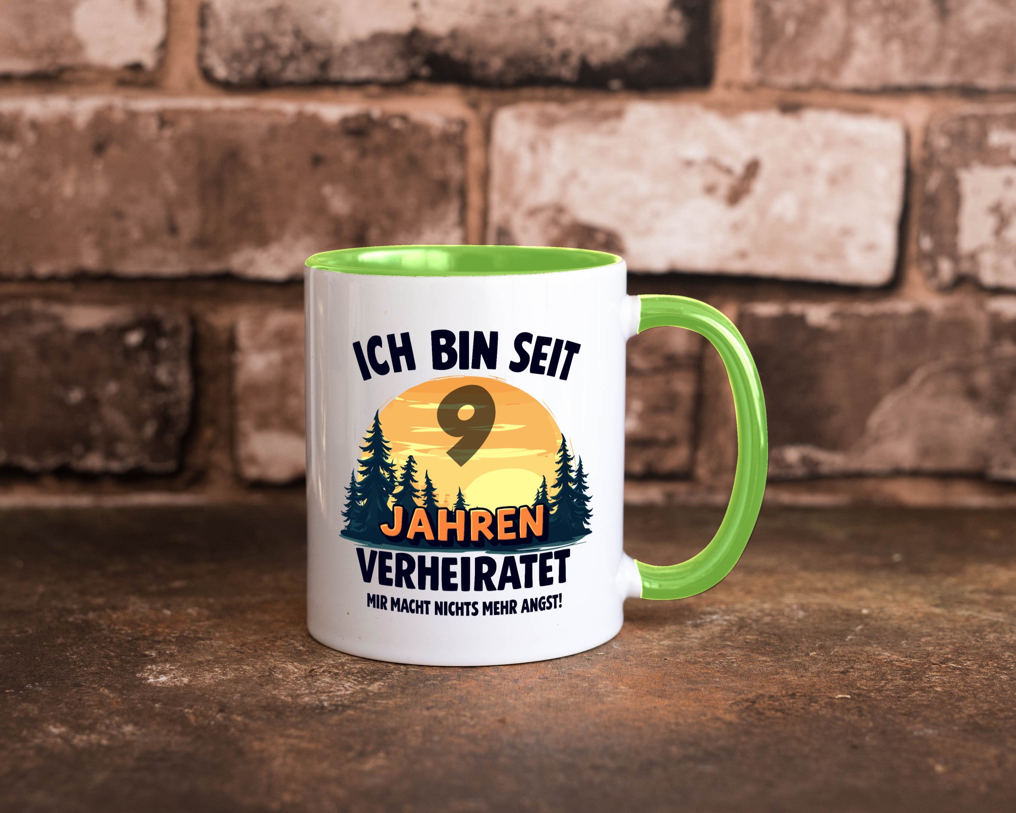Ich bin Verheiratet | 9. Hochzeitstag Ehepaar v2 Geschenkidee Humor Tasse