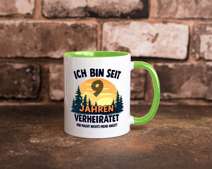 Ich bin Verheiratet | 9. Hochzeitstag Ehepaar v2 Geschenkidee Humor Tasse