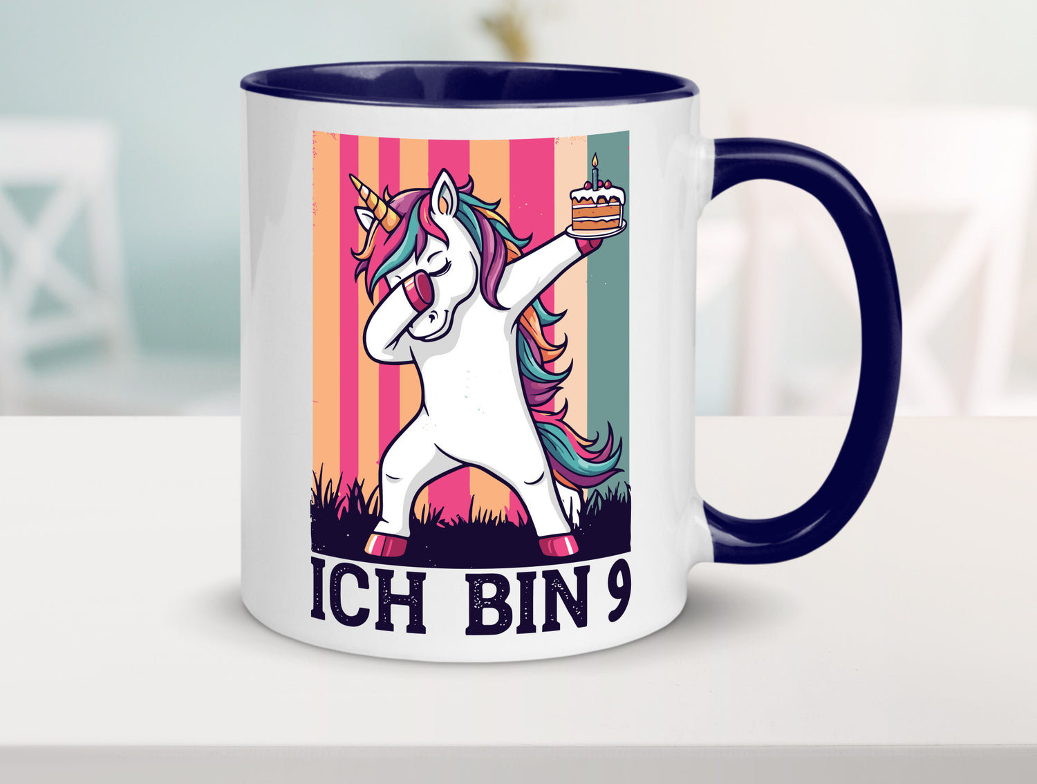 9 Geburtstag | Einhorn Damping Mädchen Humor Geschenkidee Tasse