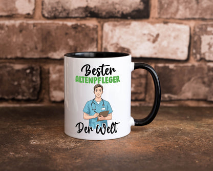 Bester Altenpfleger | Pflegepersonal lustiger Spruch Geschenk Humor Tasse