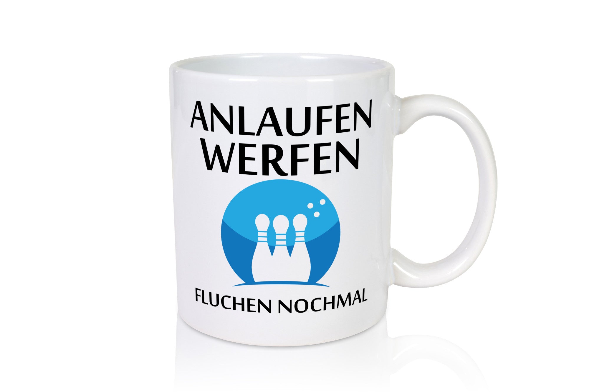 Anlaufen werfen fluchen nochmal | Bowling Sport Geschenk Humor Geschenkidee