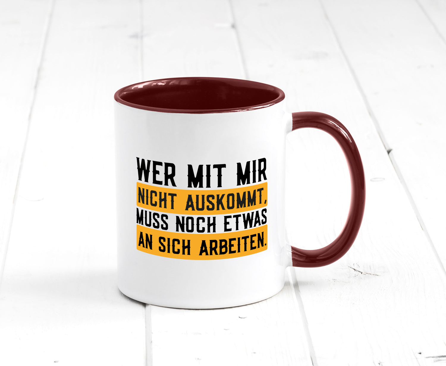 Wer mit mir nicht auskommt | Selbstbewusst lustiger Spruch Geschenk Humor