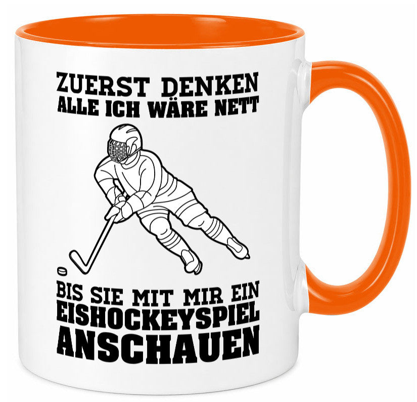 Eishockeyspiel | Eishockeyfan Tasse Eishockeyspieler Humor Geschenkidee