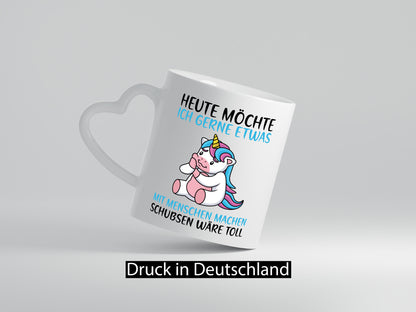Want to do things with people | cute unicorn saying humor gift idea mug