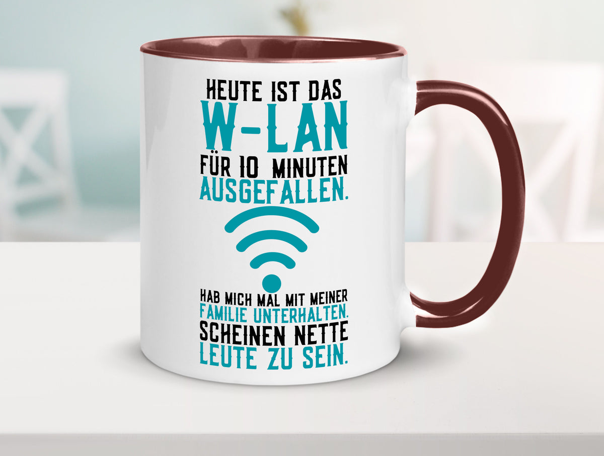 10 Minuten W-Lan Ausfall | Nerd Computer PC Gamer lustig Humor Geschenkidee Tasse