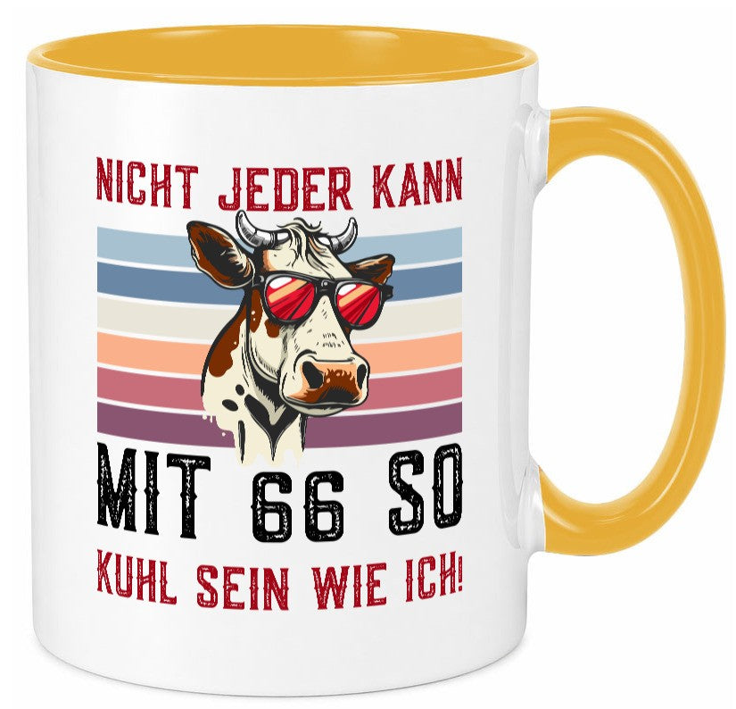 Mit 66 so gut aussehen | 66. Geburtstag Landwirt Bauer v2 Geschenk Geschenkidee Tasse