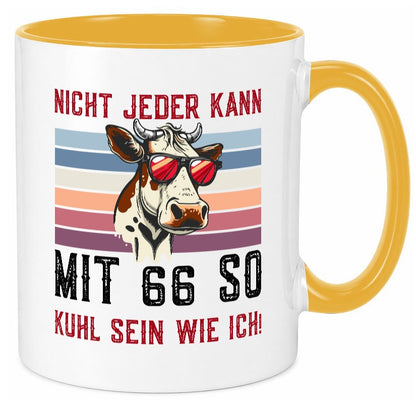 Mit 66 so gut aussehen | 66. Geburtstag Landwirt Bauer v2 Geschenk Geschenkidee Tasse