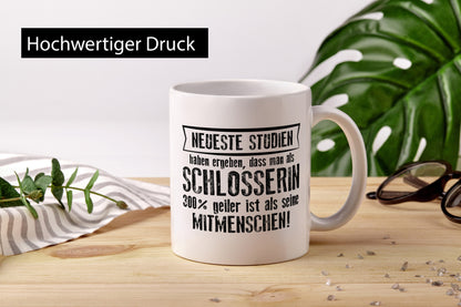 Neuste Studien: Schlosserin | Schlosserei Geschenkidee Humor Tasse