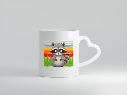 Waschbär | Vintage v2 lustiger Spruch Geschenk Humor Geschenkidee Tasse
