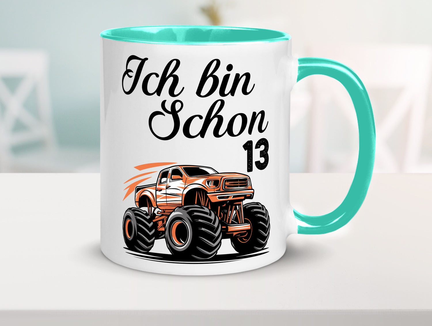 13. Geburtstag | Monster truck 13 Jahre Geschenkidee Humor Tasse