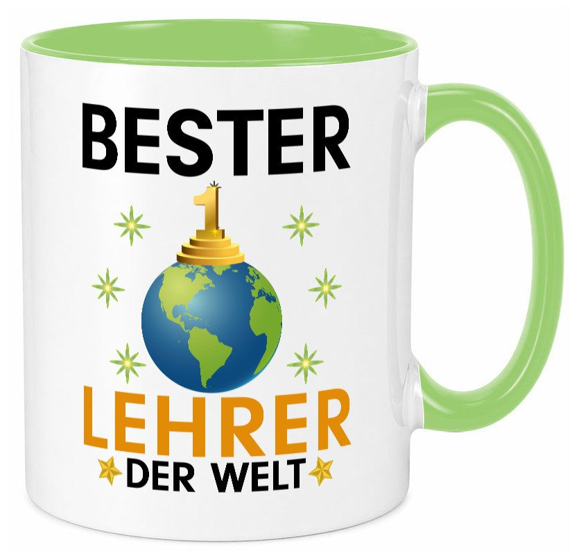 Welt Bester Lehrer | Schule Beruf Schüler Geschenk Arbeit Kollegen Büro Tasse