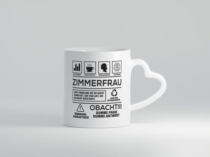 Achtung Probleme Zimmerfrau| Holzbau | Handwerkerin lustig Humor Geschenkidee